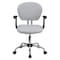 Flash Furniture Mesh Task Chair, 17-1/4" to 21", Fixed Arms, White H-2376-F-WHT-ARMS-GG - alternate 7